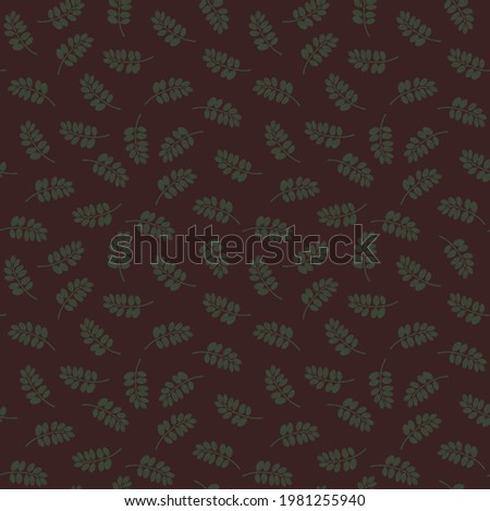 Floral seamless pattern design. Green leaves. Botanical wall paper. background. 