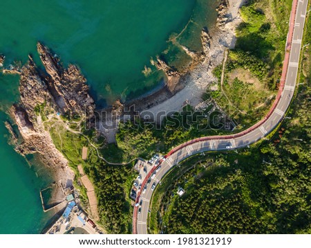 Aerial photography of Qingdao West Coast Island Highway