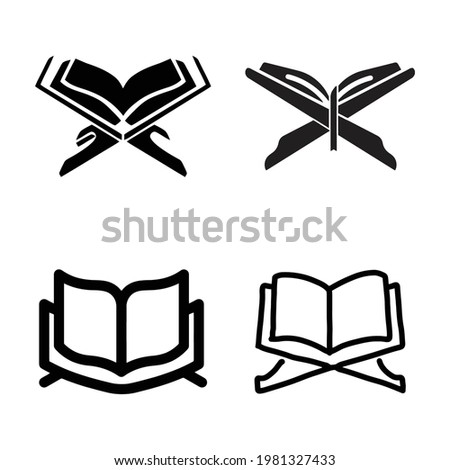 The Holy Quran Icons Vector Pack. Royalty-Free Stock Photo #1981327433