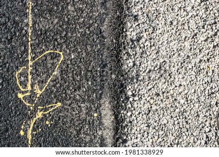 Illuminating with Ultimate Gray. Asphalt texture with abstract graphic design. Street art concept.