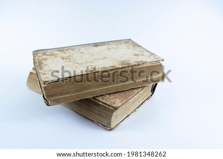 Old Books on White Background.