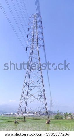 Photo of the location of the high-voltage overhead tower installed to power the Cikancung area and its surroundings