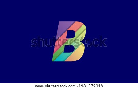 Illustration of graphic abstract Modern abstract letter B logo design