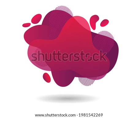 Fluid abstract background. Banners with flowing liquid shapes. Vector