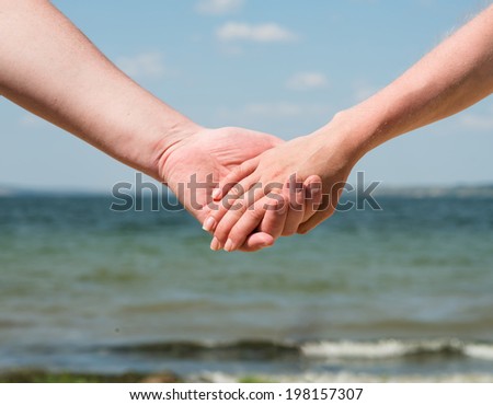 hands on the sea