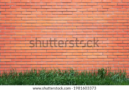stained brick wall background. Brickwork flooring interior rock old pattern clean concrete grid uneven bricks design stack.  brick wall background. Pattern of brick wall . Wall vintage  texture.
