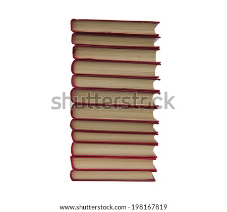 A stack of the books isolated on white background