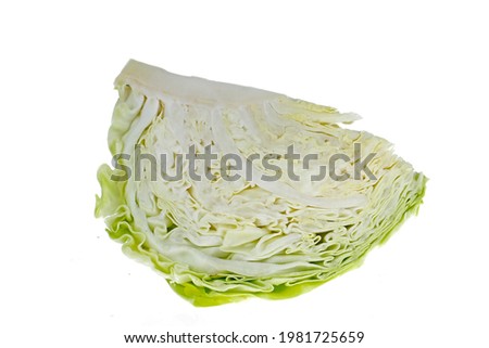 
Cabbage patch on the white background, close-up pictures
