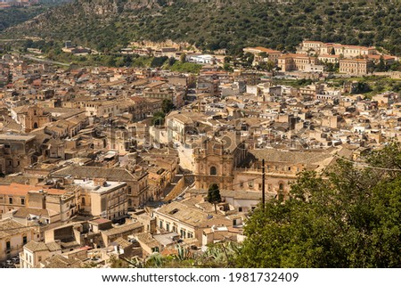 Marvelous Panoramic High Views of Scicli, Province of Ragusa, Sicily - Italy.