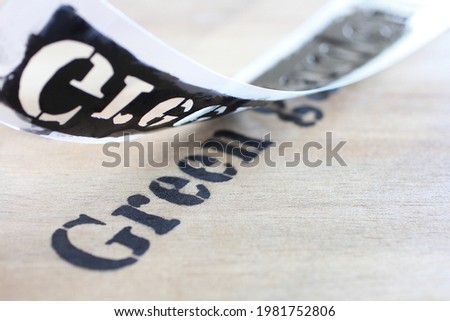 How to make a stencil plate and work scenery Royalty-Free Stock Photo #1981752806