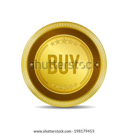 Buy Circular Vector Gold Web Icon Button