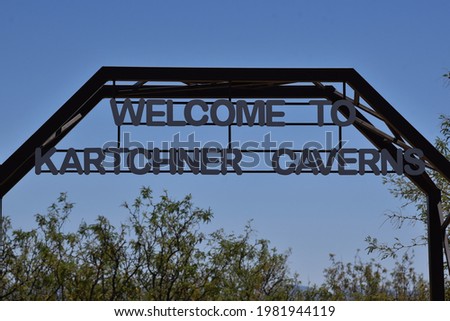 Entrance sign to Kartchner Caverns State Park in Benson Arizona