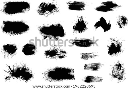 A collection of rough brushes for painting. Artistic grungy vector brushes for your projects.