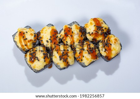 japanese sushi on an isolated background