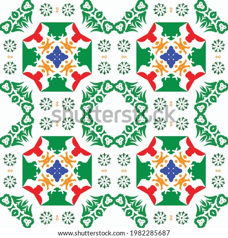 Elegant floral digital design with curly colorfull strokes and lace pattern in a white background.
