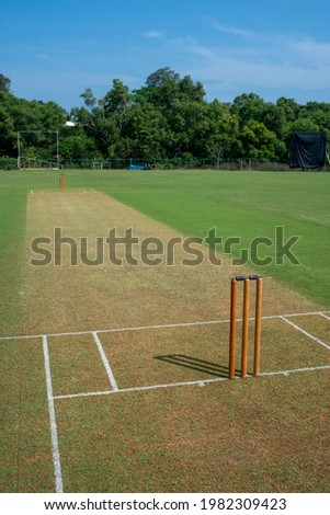 Cricket pitch at Kerala Cricket Association Ground, Thumba, Trivandrum