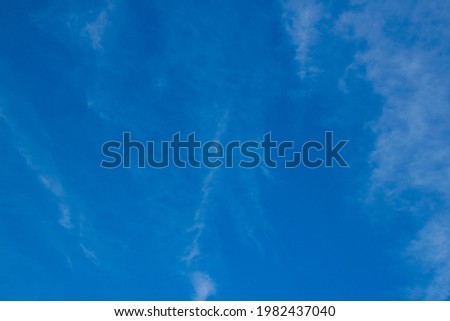 Beautiful sky with clouds, copy space, beautiful blue background with place for text.