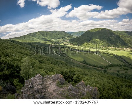 A view of the Janosikova Basta mountain in the village of Velka Lodina in Slovakia