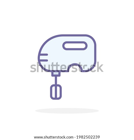 Hand mixer icon in filled outline style. For your design, logo. Vector illustration.