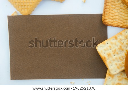 Cookies mockup with brown empty list template
