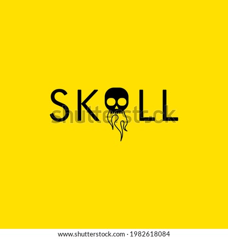 Simple logo template with a skull.