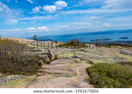 Cadillac Mountain in Acadia National Park in the Spring
