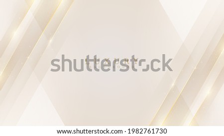 Luxury modern abstract scene. golden lines sparkle with free space for paste promotional text. cream color shade background about sweet and elegant feeling. vector illustration for design. Royalty-Free Stock Photo #1982761730