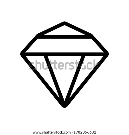 Diamond, gemstone icon, Line Vector graphics