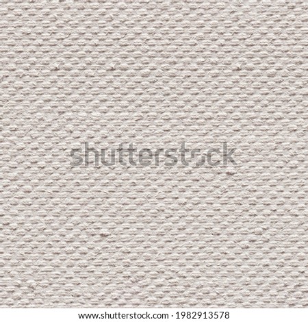 Perfect coton canvas texture in admirable white color for new project work. Seamless pattern background.