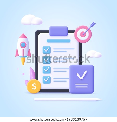 Concept of Project Closure. Project managment, life cycle. 3d vector illustration. Royalty-Free Stock Photo #1983139757