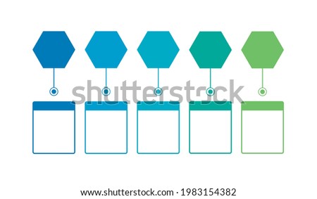 Business infographic with 5 options. Vector flat illustration. Colorful template infographic isolated on white background.