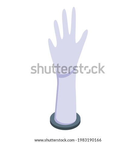Hand jewelry dummy icon. Isometric of Hand jewelry dummy vector icon for web design isolated on white background