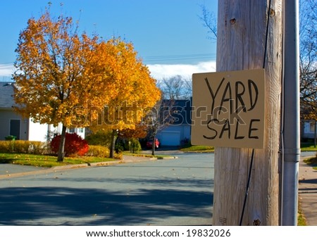 Fall yard sale