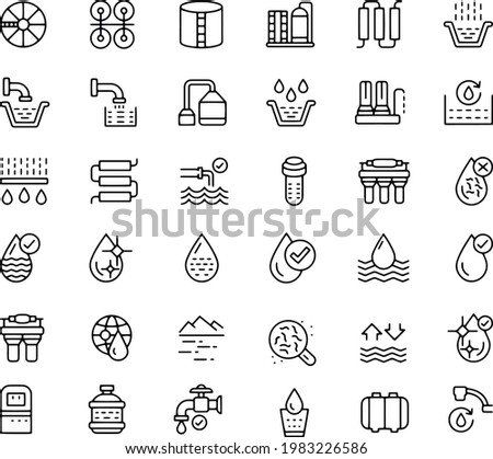Water treatment icon set vector design  Royalty-Free Stock Photo #1983226586
