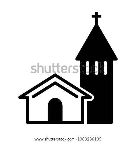 Church Building Icon Vector Sign And Symbols On Trendy Style Design.