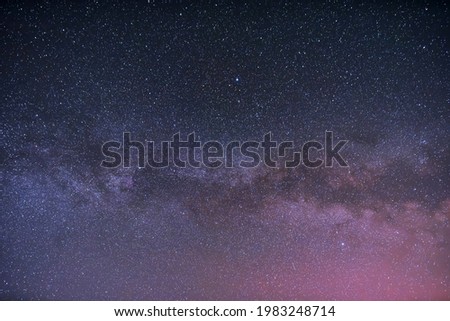 June Milky Way in the night sky.