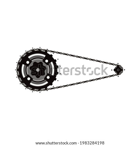 Vector black circle created from bike chain
