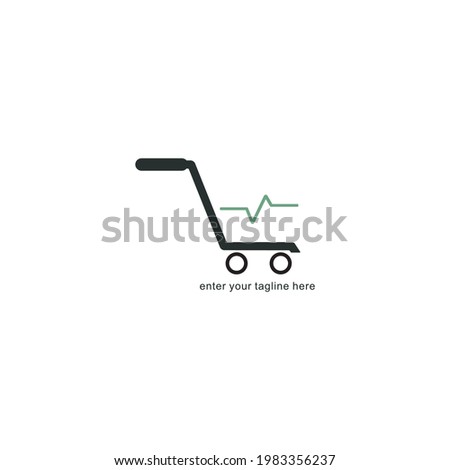 The  shopping cart logo concept is great for your online shop company. with attractive, elegant and modern models and colors