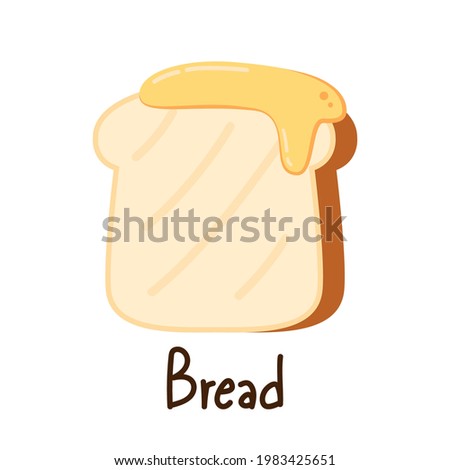 bread symbol. free space for text. bread logo design. Honey on bread.