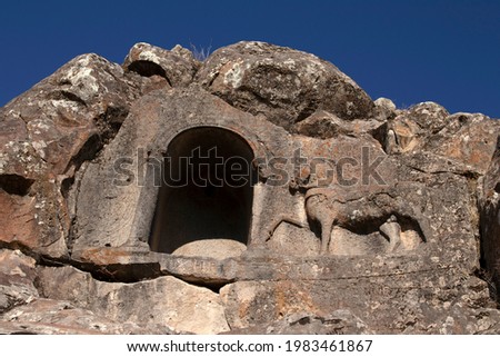 Kings Tomb Turkey. Hittite monument. Beysehir Turkey.