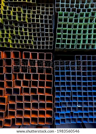 Metal pipes and background photo close up object texture abstract