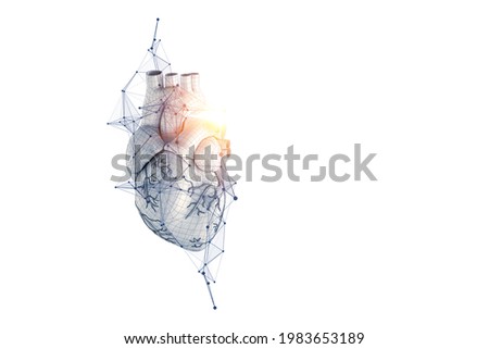 Innovative medicine concept. Heart symbol Royalty-Free Stock Photo #1983653189