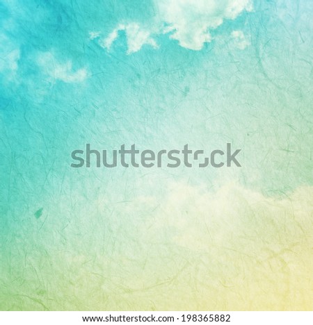 sky in vintage color style for background