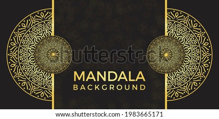Abstract Creative Vector Gold Luxury Mandala Background Design.