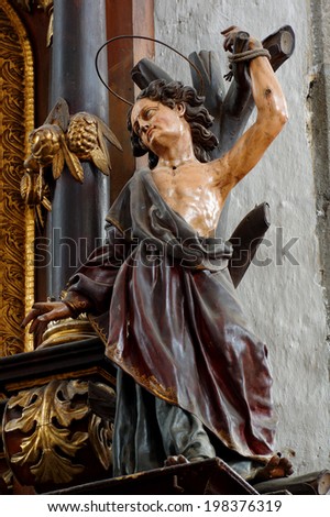 Saint Sebastian sculpture baroque