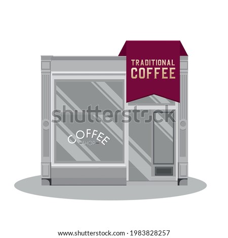 Isolated black and white classic coffee shop drink food vector illustation