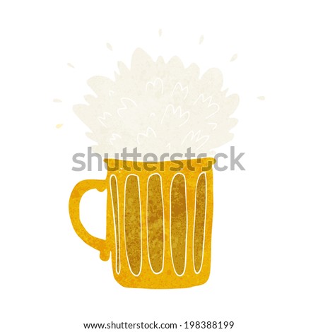 cartoon frothy beer