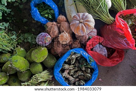 Street Picture Market Lambaro Aceh Traditional Vegetables