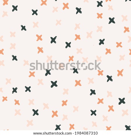 Hand drawn textured doodle seamless pattern. Vector micro texture for background.