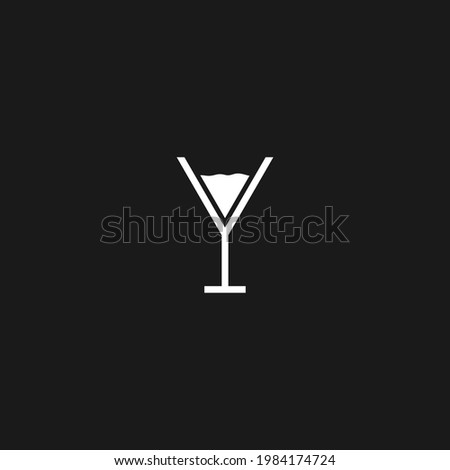Drinking Glass Logo Design Vector